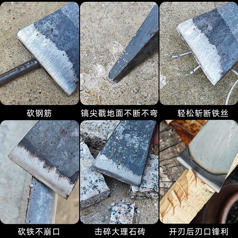 手工锻小钢镐小锄头全钢鹤嘴锄小型十字镐便携式盆景园艺挖桩镐斧