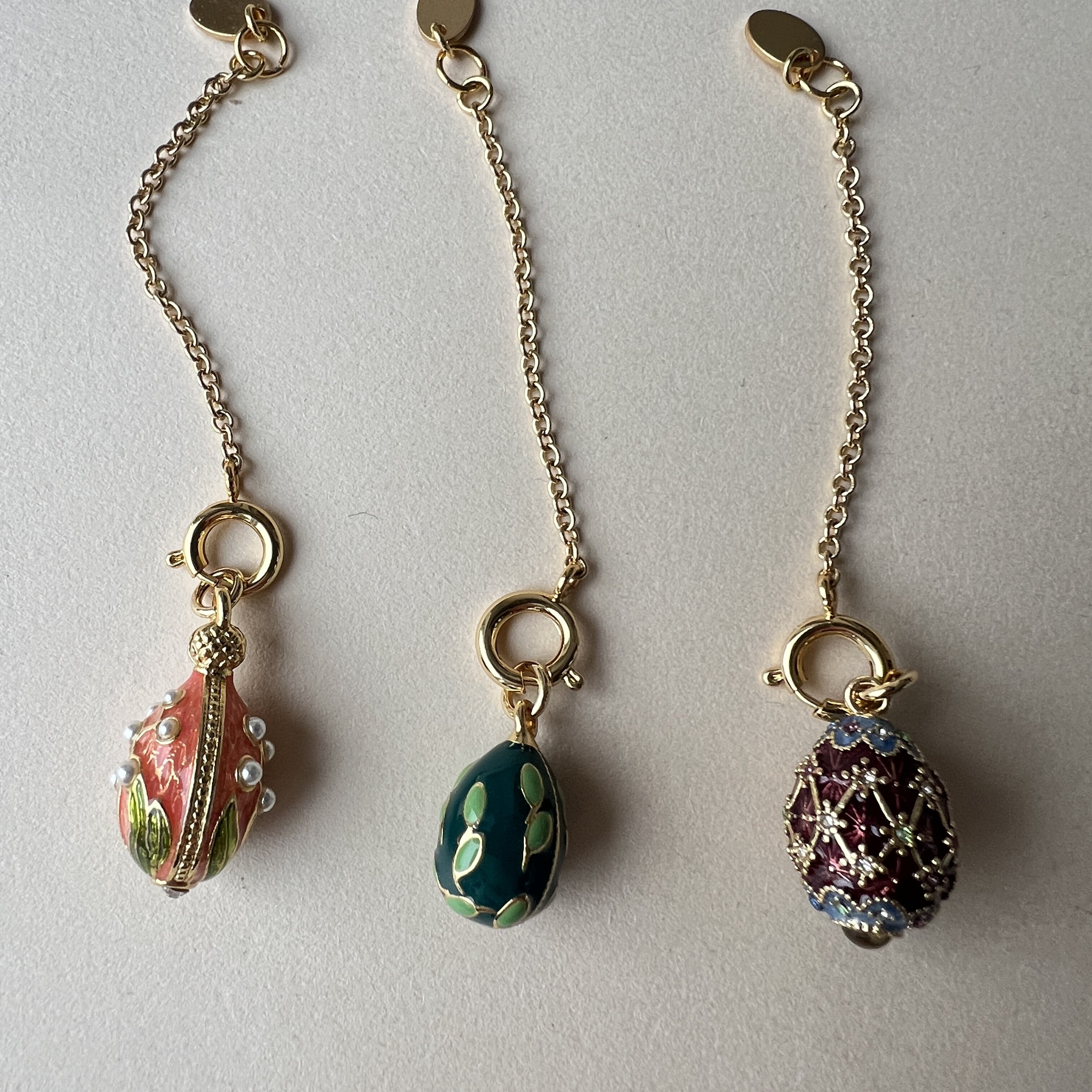 中古俄罗斯珐琅釉彩色珍珠天鹅小彩蛋包扣钥匙扣圆锁挂件 包包挂,饰品/流行首饰/时尚饰品新,腰扣,淘宝优惠券,粉丝福利购,淘宝优惠卷