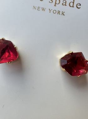 外贸出口单新款爱心耳钉时尚百搭耳环简约大气耳饰首饰新年红