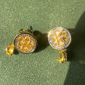 耳饰 出口欧美品质柠檬耳钉时尚 潮流个性 少量尾货k系列