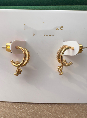 外贸小众设计感耳环女星星耳环甜美可爱镶钻耳饰个性创意k系列