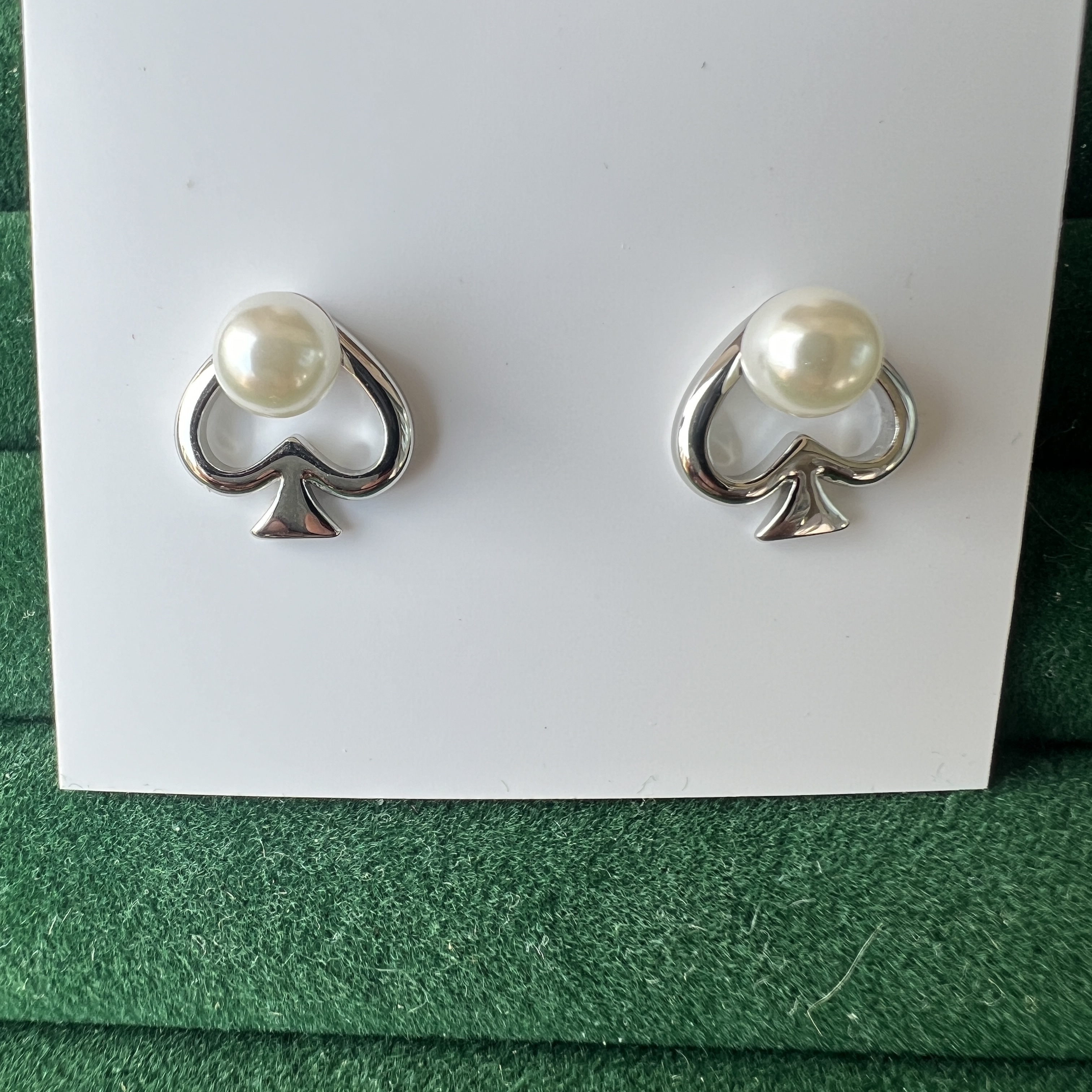 外贸新款小众设计感k家桃心珍珠耳钉项链女款简约百搭气质耳饰