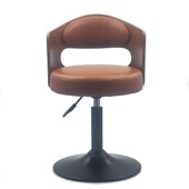牛皮吧台椅欧式 实木靠背酒吧椅升降旋转前台收银椅吧凳脚凳
