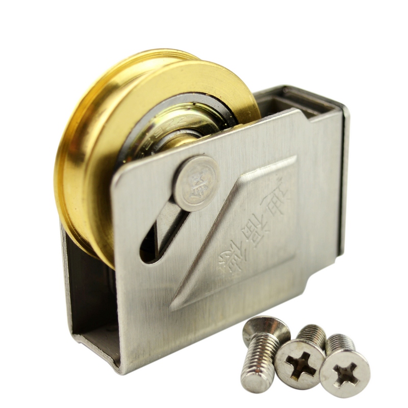 迪福德 73型老式铝合金门窗滑轮不锈钢平移推拉窗户滚轮铜质轮盘