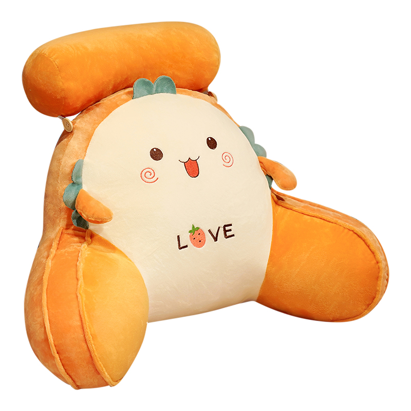 卡通凉席靠垫可拆洗腰靠大靠背床上办公室沙发儿童护腰枕头抱枕