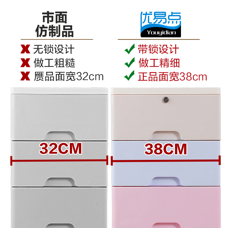 加厚多层抽屉式收纳柜宝宝玩具衣物收纳箱塑料储物柜儿童整理箱盒 - 封面