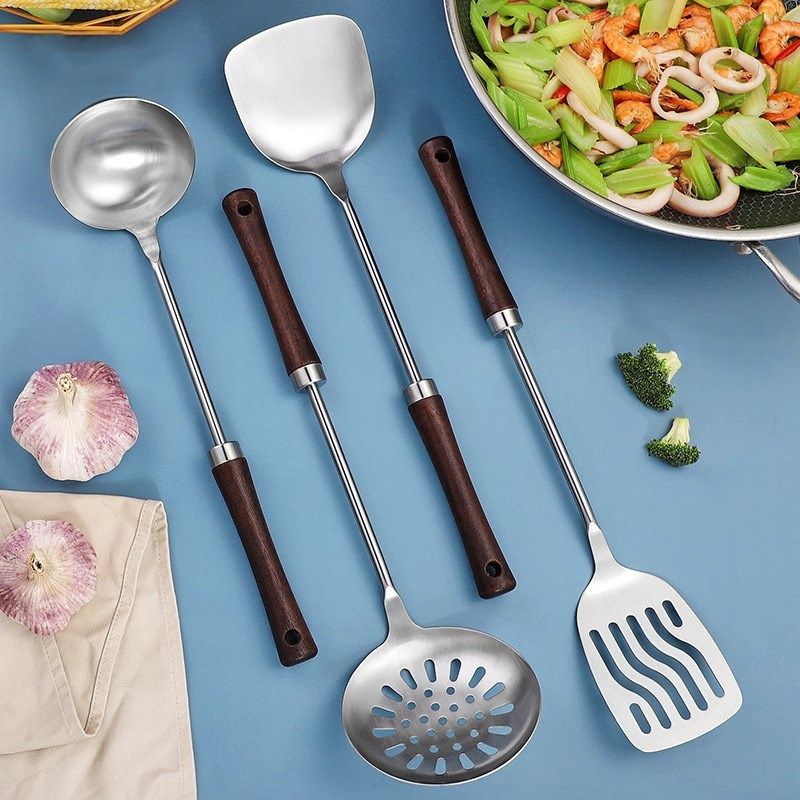 老炊匠实木柄锅铲复古长柄炒菜汤勺子家用厨师大号炒勺,厨房/烹饪用具,锅铲,淘宝优惠券,粉丝福利购,淘宝优惠卷