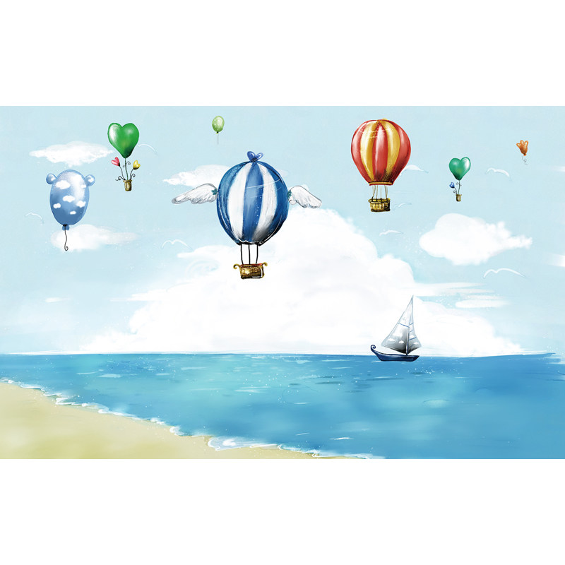 儿童房卡通粉色壁纸公房女孩男孩卧室墙背景墙纸龙猫自粘壁画