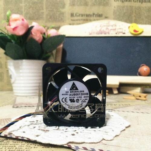 台达 AUB0512HHB 5015 12V 0.20A 5厘米5cm 4线温控机箱 散热风扇