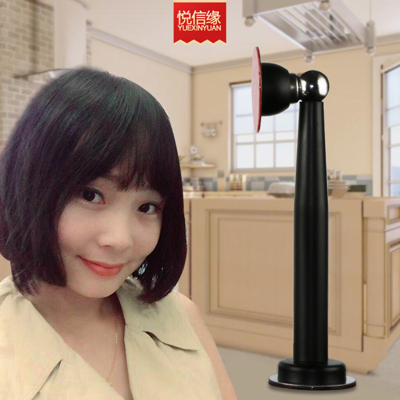 悦信缘免打孔加长门吸不锈钢强磁门碰门档防撞卫生间门顶地吸门阻