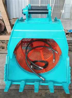 挖掘机自动旋转筛沙分斗 鹅卵石水处理液压滚动清理筛定制