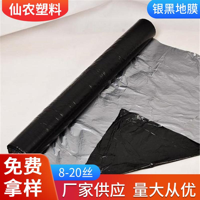 银黑膜聚乙烯地膜种植除草防冻遮光塑料黑白双色反光防草农用薄膜