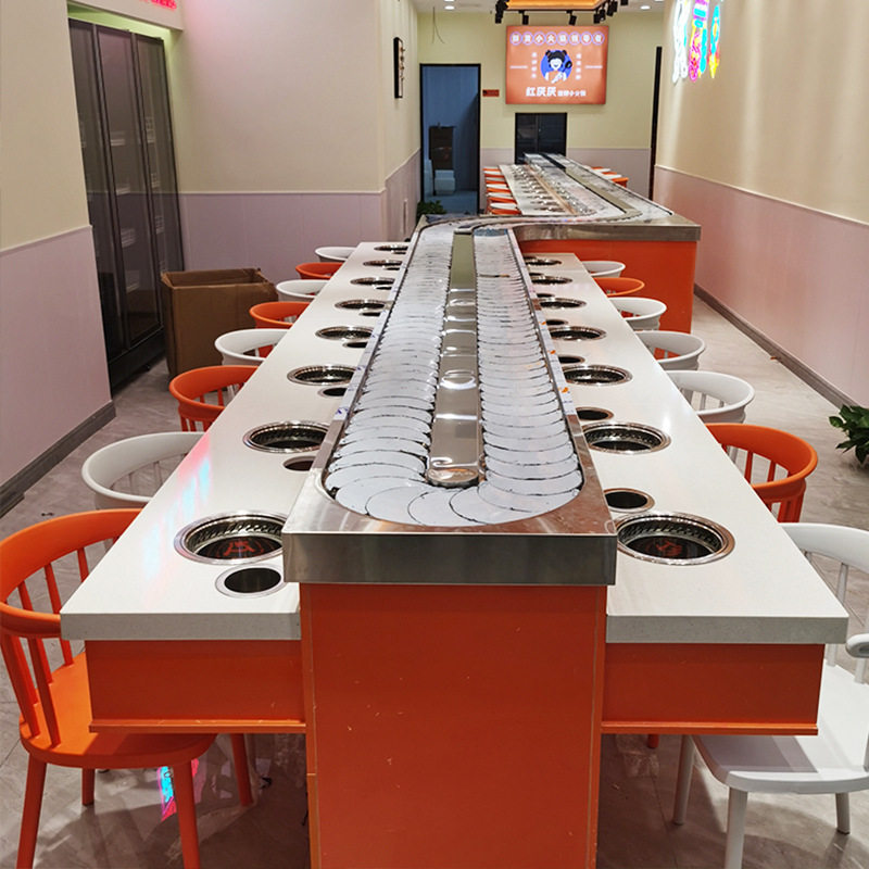 商用自助旋转火锅寿司回转餐桌