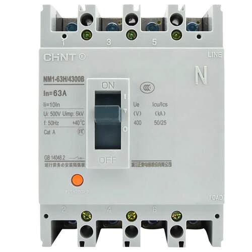 NM1系列塑壳断路器 四极级4P较高型63A-600A 三相四线380V空开