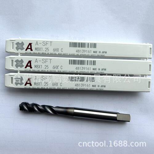 欧士机OSG高速钢机用丝锥A-SFT M8*1.25/M6*1攻牙数控螺旋HSS丝攻