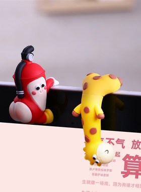 放电视机上的小摆件背景墙玩偶挂件公仔入户玄关可视门铃装饰边框