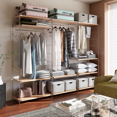 空云日式钢制组合挂衣架