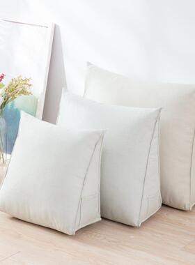 Q4F床E头三室角靠垫沙发靠枕可拆洗F77TSJ95办公飘腰枕含芯麻布窗