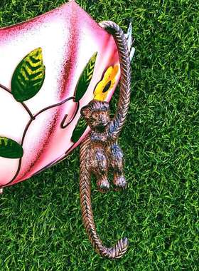 铸铁S形动花物猴猴子挂钩挂钩园阳台花盆吊篮铁品艺挂钩子家居工