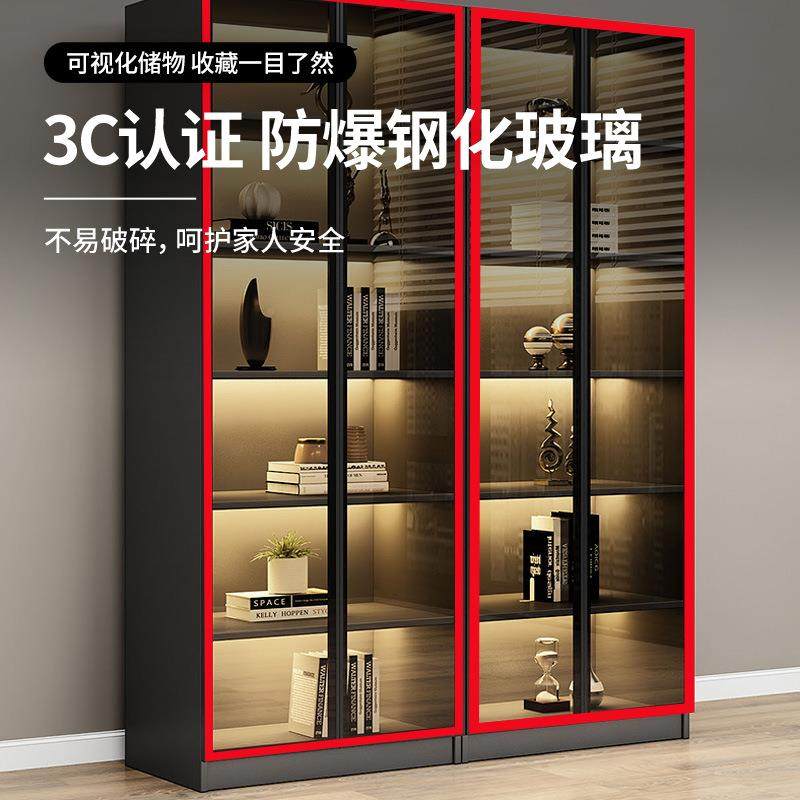 轻奢书柜示书架架一体组合约现代简带玻璃门储物柜落地展92407柜,玩具/童车/益智/积木/模型,其它,淘宝优惠券,粉丝福利购,淘宝优惠卷