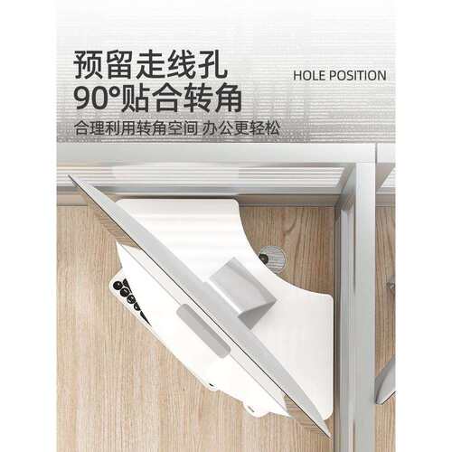 F775T557转角工位示电脑办公室桌座面显器抬架高底屏幕支架收纳架