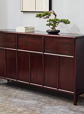 亚比檀玄关柜新中式血储物柜茶赞水柜全实木斗柜77430餐边柜卧室