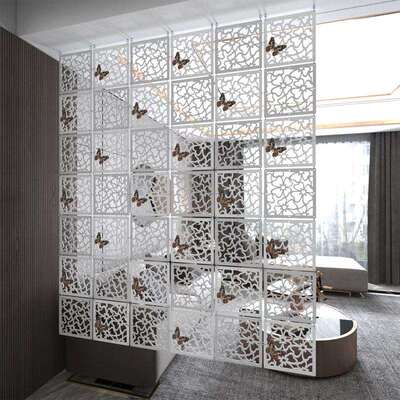 现代简约挂CQZ式方形屏风软玄隔断时尚餐关客厅卧室帘挂雕花空镂