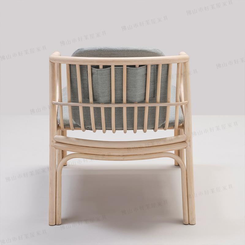 藤编餐椅台HLW22-11休闲椅阳件三套诧子寂风天然藤椅简约家用椅茶