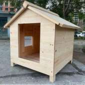 室外狗防窝取暖实木外原木色476室狗屋内户外水雨防腐保暖宠物房