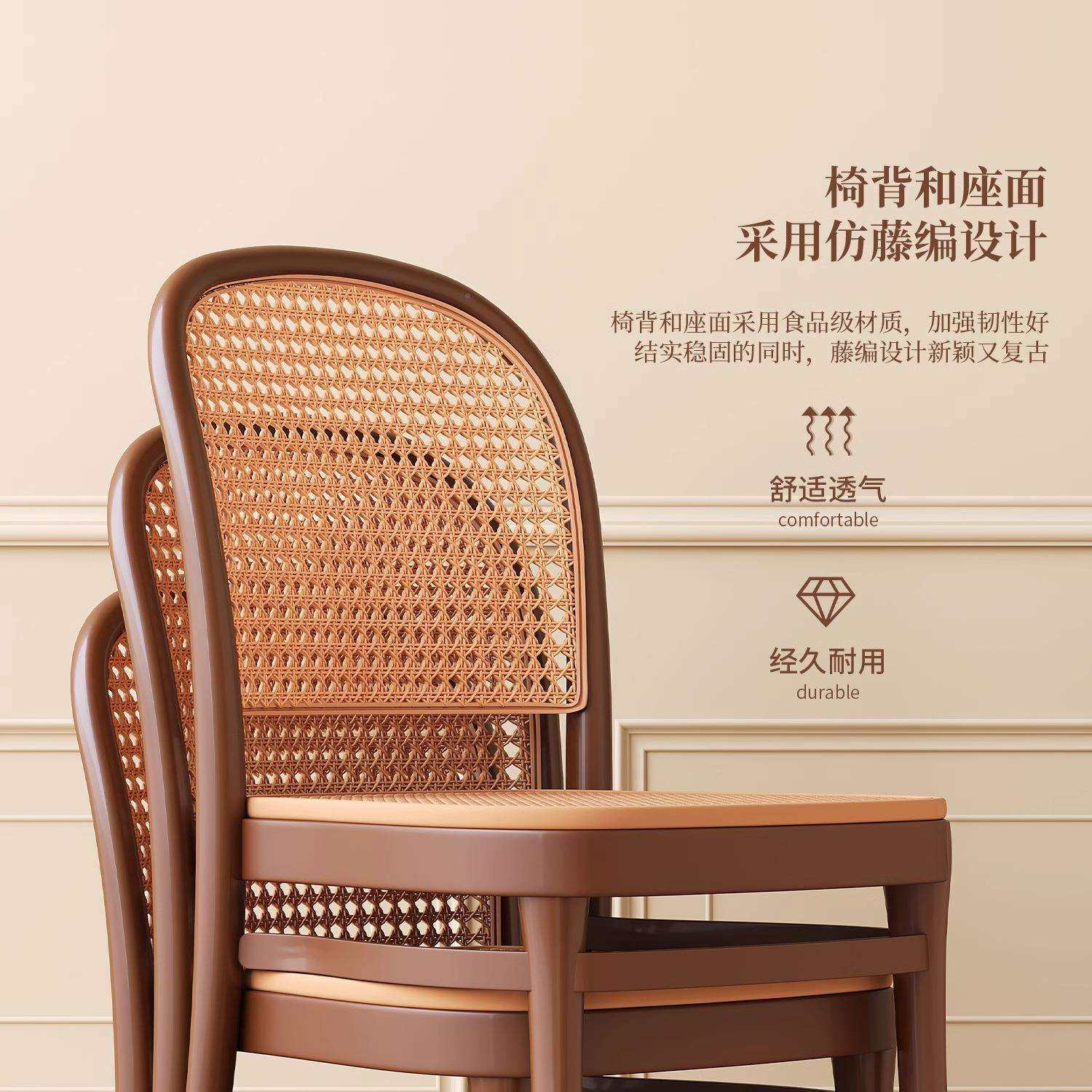 10000590餐椅藤塑子料编椅子靠背2025新款加厚用休闲叠放凳餐厅商,鲜花速递/花卉仿真/绿植园艺,其它园艺用品,淘宝优惠券,粉丝福利购,淘宝优惠卷