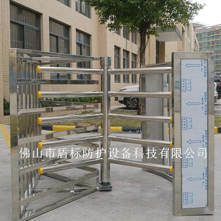 机不锈98钢栅栏杆旋转转闸推車站单转向门半高手动场式旋转单向闸