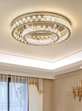 2客GVL厅灯光大气水晶吸顶灯0眼25年新款轻奢全谱护主卧室灯具