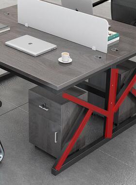 职员办多公桌2/卡4/6人合位屏风工作位轻奢办公桌椅组87996电脑桌