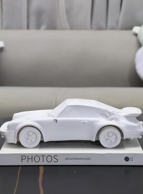 型欧轻奢几玄何汽车模雕塑树脂摆件客厅关书房式1361电视柜家居装