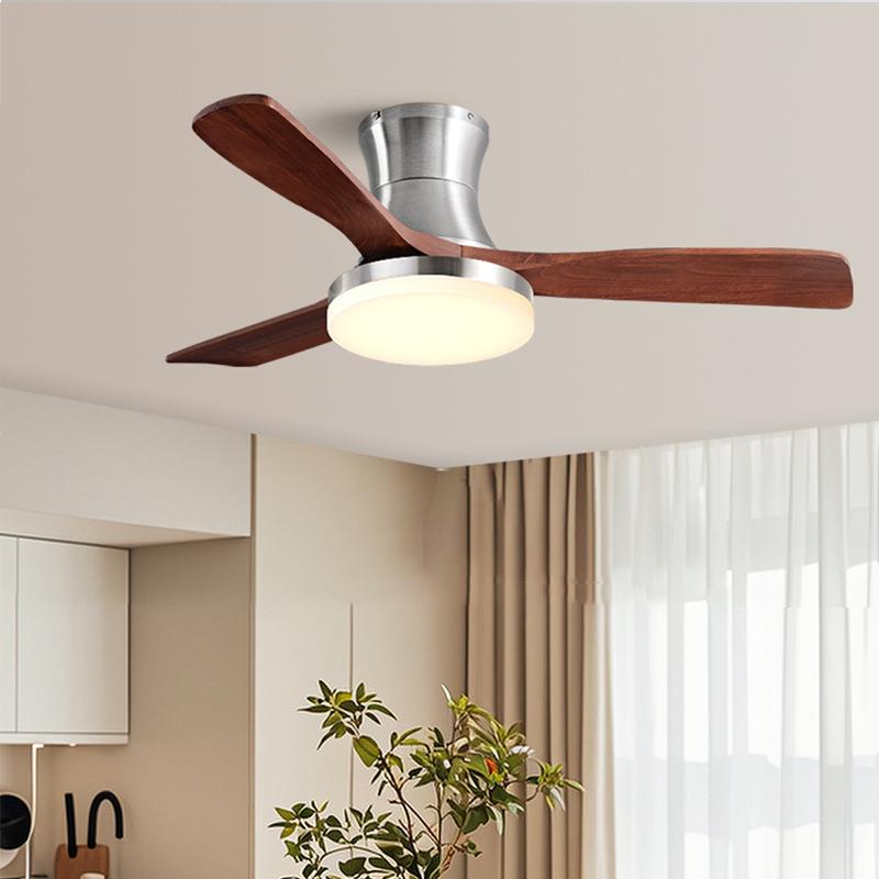 中式实室木风灯扇家用7卧吸灯顶吊扇灯餐厅复古静音电风扇吊灯一