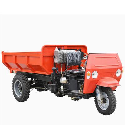 建筑工柴油FUS三轮车小型农用自卸地翻车混凝斗土拉砖车源头厂家