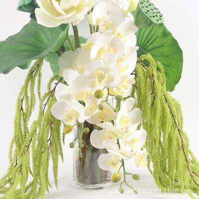 现代轻奢蝴兰厅餐桌花意客摆件酒店样蝶板房装XZM饰品玻璃花创器