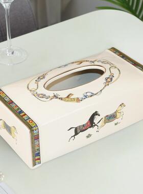 防陶瓷纸巾盒大05489440欧式号黑色茶几创端意客厅轻奢高抽纸盒家