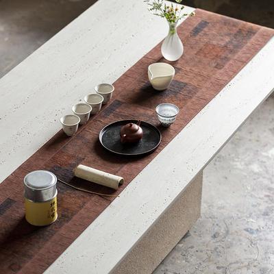 棉布拼接垫长款茶席桌中旗274干泡垫复麻古式子