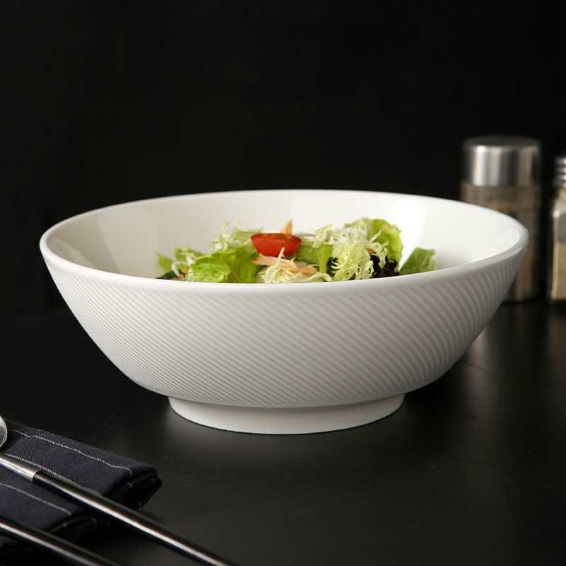 纯白大号陶大瓷碗水煮肉片酒店理餐厅纹F87HTM59酸菜鱼盆碗色厚实