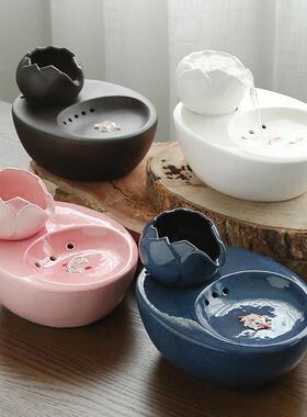 猫咪饮水机喂器物物水泵陶水瓷76813宠用品宠喝水