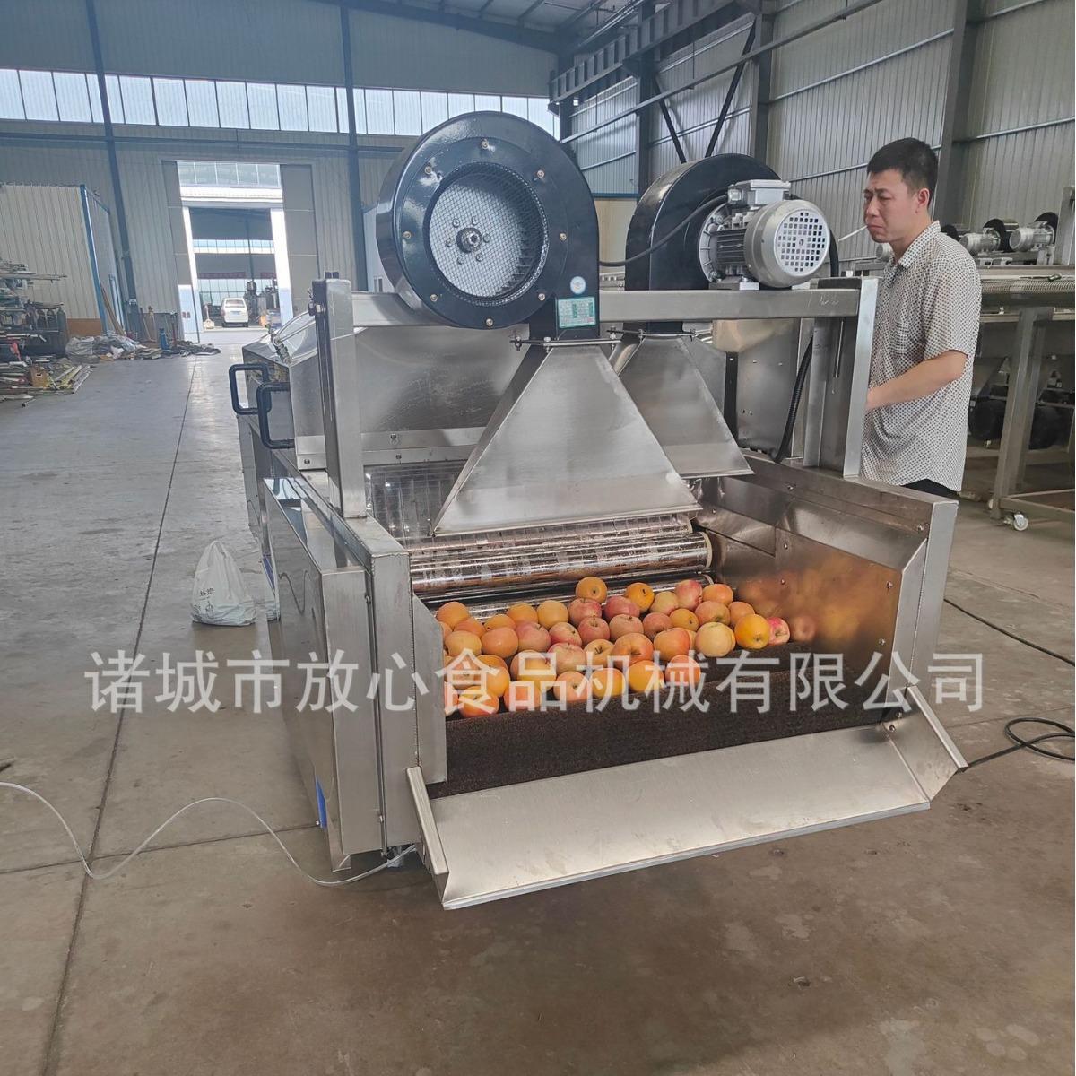 苹果打蜡机水果清洗打蜡机 厂家直销水果抛光机 连续式柚子打蜡机