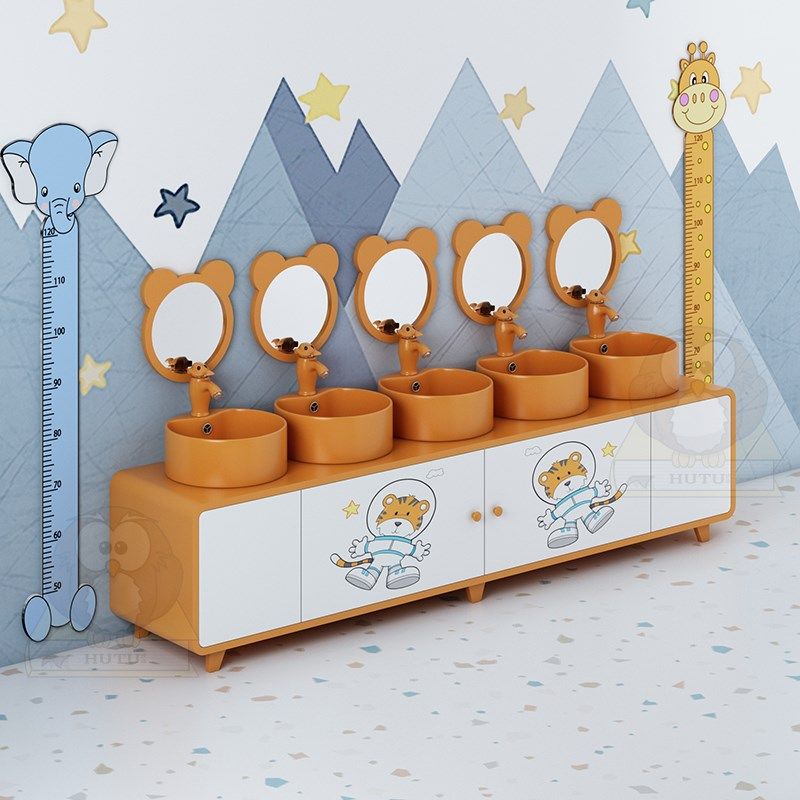 幼儿园儿童浴室柜彩色卡通洗手盆台盆柜低子母洗漱台,家装主材,浴室柜组合,淘宝优惠券,粉丝福利购,淘宝优惠卷