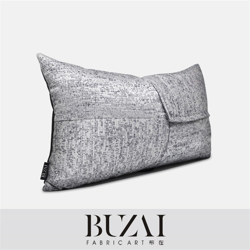 布在布艺深灰色腰枕样板间靠包沙发家居抱枕靠垫软装设计靠垫中式