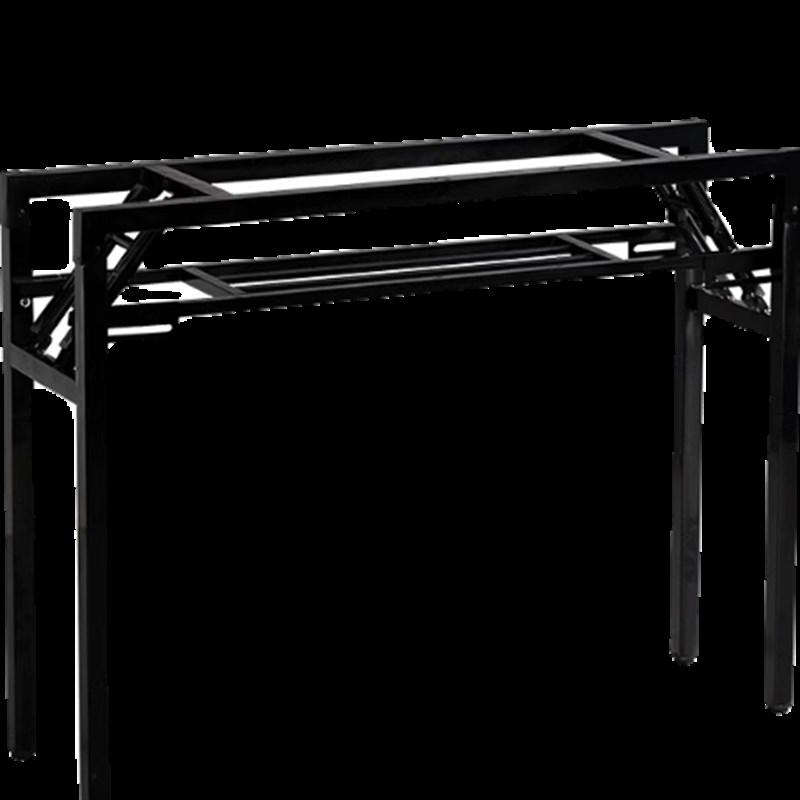 折叠桌架子长条桌支架层单层铁架桌子腿折叠铁艺桌架白色架