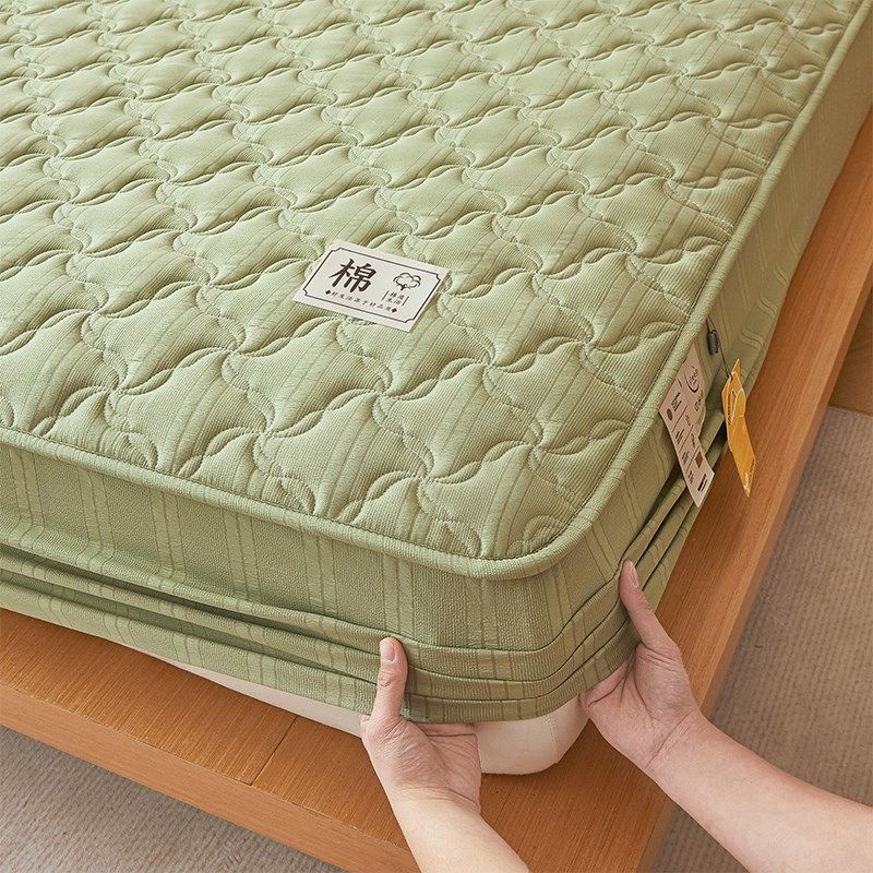 类风森系绿抗菌夹棉床笠单件新款四季通用加厚床垫罩,床上用品,床笠,淘宝优惠券,粉丝福利购,淘宝优惠卷