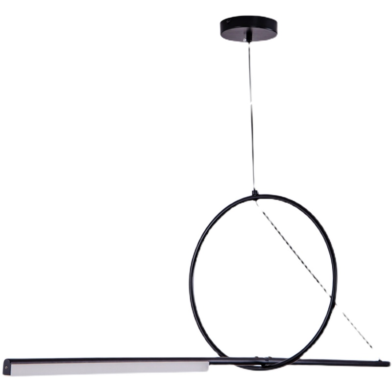 极创意LED几何线条造型设计师餐厅吧台办公桌长条形吊灯