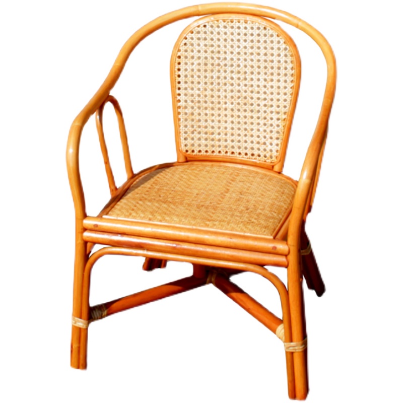 藤椅三件阳台小桌椅茶几单人天然藤编儿童矮凳小椅子老式靠背椅