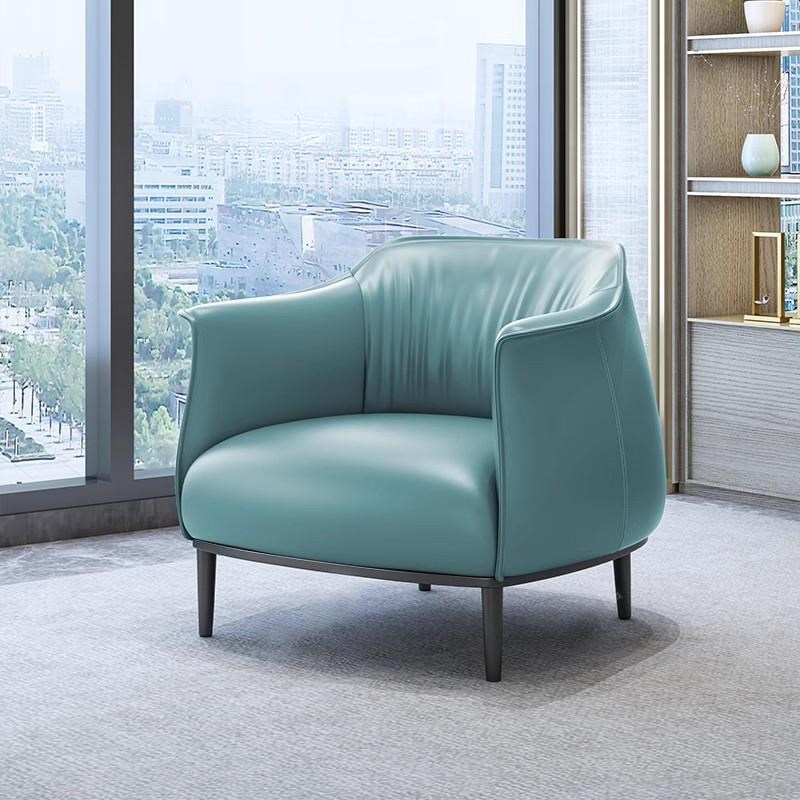 现代休闲椅店美容院酒店大堂会客接待椅阳台客厅单人沙发椅
