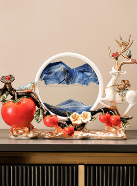 创意麋鹿平安喜乐摆件客厅 电视柜家居装饰 入宅新居玄关酒柜礼品